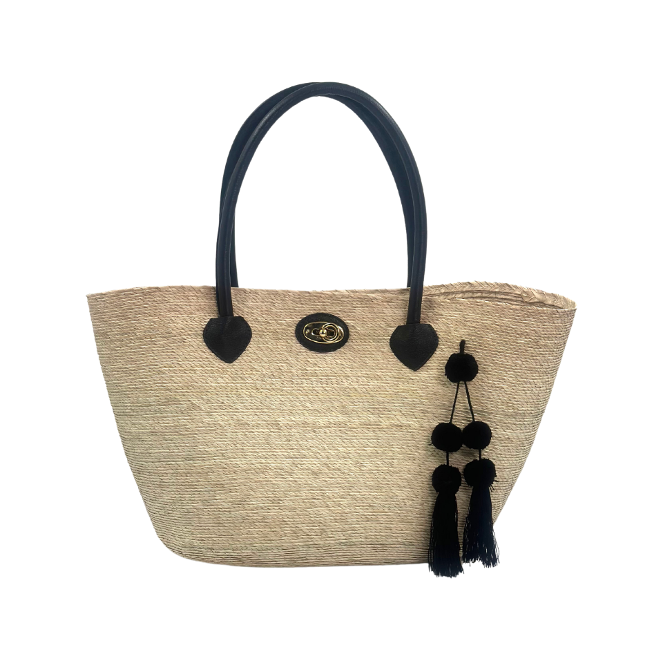 Classic Palm Leaf Bag Black