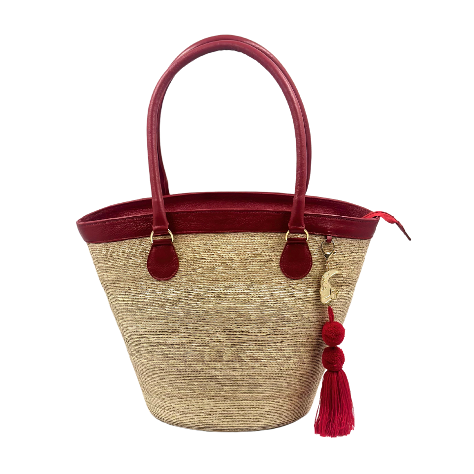 Luxury Bucket Palm Leaf Bag