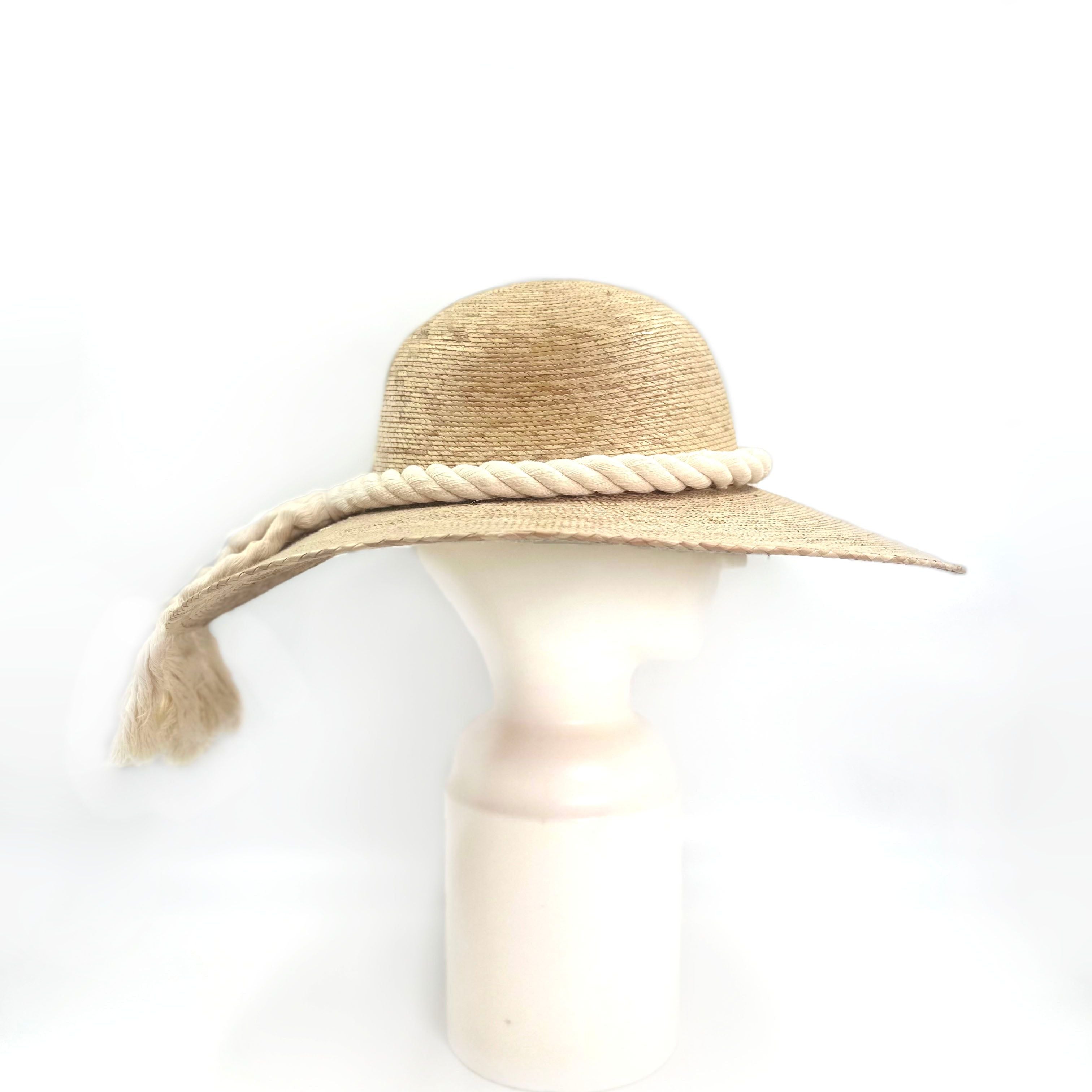 Wide Brim Nautical Rope Straw Sun Hat